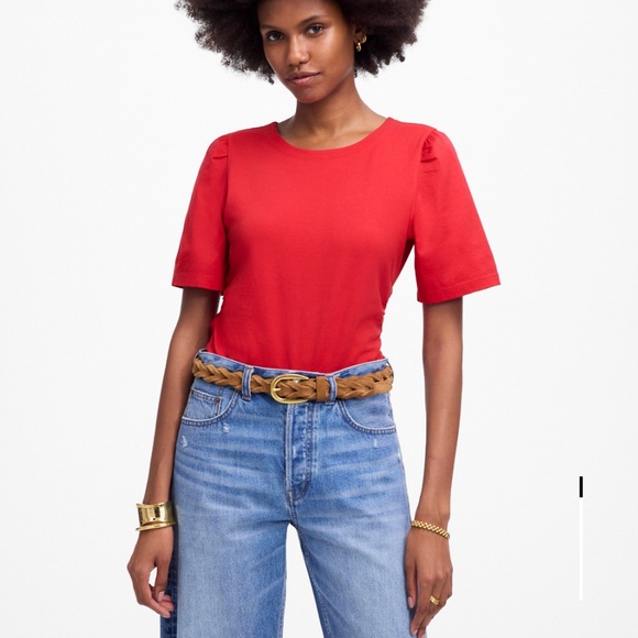 Madewell Tops - Madewell Red Short Sleeve Crewneck Tee